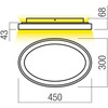 Lubinis šviestuvas 40W LED paviršinis šviestuvas NOBU, matinės aukso sp., 3000/4000K, dimeriuojamas, 01-3804