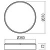 Lubinis šviestuvas 43,6W LED paviršinis šviestuvas YOMO, baltas, 3000K, dimeriuojamas, 01-2567