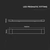 Lubinis šviestuvas V-tac 50W LED linijinis šviestuvas, 150cm, baltas, 6500K, CREE LED chip