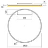 Lubinis šviestuvas 50W LED paviršinis šviestuvas FEBE, baltas, 4000K, dimeriuojamas, 01-2846