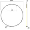 Lubinis šviestuvas 50W LED paviršinis šviestuvas FEBE, baltas, 3000K, dimeriuojamas, 01-2827