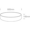 Lubinis šviestuvas 50W LED plafonas, baltas, 3000K, 62150D/W/W