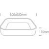 Lubinis šviestuvas 50W LED plafonas, baltas, 3000K, 62142NA/W/W