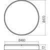 Lubinis šviestuvas 53,6W LED paviršinis šviestuvas YOMO, juodas, 3000K, dimeriuojamas, 01-2572