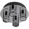 Lubinis šviestuvas 5,5W LED paviršinis šviestuvas MARC, chromo sp./skaidrus, 3000K