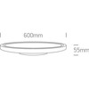 Lubinis šviestuvas 60W LED plafonas, baltas, 4000K, 62160FB/W/C