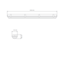 63W LED šviestuvas WARS 2x150 SA-12W 3H AT 4000K