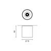 6,5W LED paviršinis šviestuvas SHOT LIGHT M, aukso/juodos sp., 3000K