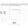 Lubinis šviestuvas Bikuvalt 6W LED paviršinis šviestuvas FLIP SURFACE FLOOD, baltas, 3000K