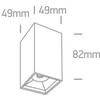 6W LED paviršinis šviestuvas, baltas, 3000K, 12106B/W/W