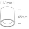 Lubinis šviestuvas 7W LED cilindro formos šviestuvas, baltas, 3000K, 12107K/W/W