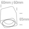 Lubinis šviestuvas 7W LED cilindro formos šviestuvas, baltas, 3000K, 12107KA/W/W