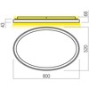 Lubinis šviestuvas 80W LED paviršinis šviestuvas NOBU, baltas, 3000/4000K, dimeriuojamas, 01-3809