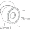 Lubinis šviestuvas 8W LED paviršinis pakreipiamas šviestuvas, juodas, 3000/3500/4000K, 12108LA/B/V
