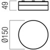 8W LED paviršinis šviestuvas FRISBI, matinės baltos sp., 4000K, IP44, 01-3730