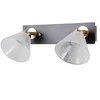 8W LED paviršinis šviestuvas ORELLA, juodos/aukso sp./skaidrus, 3000K