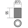 Lubinis šviestuvas DELPHI, GU10, juodas, 01-2555