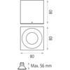 Lubinis šviestuvas Paviršinis lubų šviestuvas BRANCO, GU10, juodas, P3468181N
