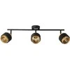 Lubinis šviestuvas Paviršinis šviestuvas SPOT HORNET, 3xE14, juodos/aukso sp., su 3x2,8W 2700K LED lemputėm