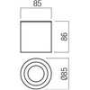 Lubinis šviestuvas Paviršinis šviestuvas PRATO, GU10, baltas, IP44, 01-3351