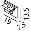 Magnetinės sistemos bėgelio MINI_LINE 42 užbaigimas, juodas, 2vnt.