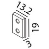 Magnetinės sistemos bėgelio MINI_LINE 42 mechaninis sujungimas, juodas