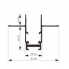 Magnetinės sistemos bėgelis OPTONICA R15B, juodas, 1,5m