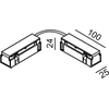 Magnetinės sistemos IN_LINE bėgelio lankstus sujungimas, juodas, 4x