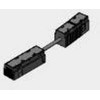 Magnetinės sistemos IN_LINE bėgelio lankstus elektrinis sujungimas, juodas