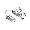 Magnetinės sistemos IN_LINE bėgelio lankstus elektrinis sujungimas, baltas, 4x