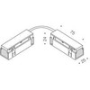 Magnetinės sistemos IN_LINE bėgelio lankstus sujungimas, juodas