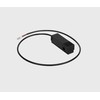 Magnetinės sistemos IN_LINE bėgelio užbaigimas su užmaitinimu, juodas, su 150cm laidu