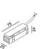 Magnetinės sistemos IN_LINE bėgelio užbaigimas su užmaitinimu, baltas, su 60cm laidu