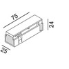 Magnetinės sistemos IN_LINE bėgelio elektrinis sujungimas, baltas
