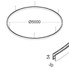 Magnetinės sistemos IN_RING bėgelis, 48V, juodas, 5m diametro