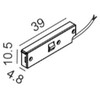 Magnetinės sistemos PICO_LINE bėgelio užbaigimas su užmaitinimu, 24V, juodas