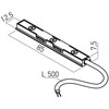 Magnetinės sistemos XNEO bėgelio sujungimas su užmaitinimu, 24V, juodas
