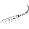 Magnetinės sistemos ZAMBELIS MAGNETIC 6MM bėgelio užbaigimas su užmaitinimu, 24V, juodas, 25264