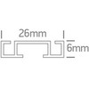 Magnetinis bėgelis FLAT, juodas, 48V, 1m, 43001F/B