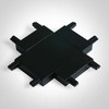 Magnetinių bėgelių FLAT X formos sujungimas, juodas, 43004FL/B
