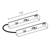 Magnetinių bėgelių kampinis sujungimas, juodas