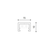 Magnetinių sistemų bėgelis MINIMAL TRACK 24V, 2m, juodas