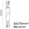 Maitinimo kabelis, 3 polių, 2250mm, skirtas EASY LINK sistemai, juodas, K2005340N