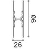 Pakabinamas magnetinės sistemos bėgelis EGO, 48V, juodas, 2m, 340647