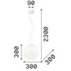 Ideal Lux Pakabinamas šviestuvas Žemėlapis Sp1 D30 Bianco 9087