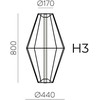 Pakabinamas šviestuvas 11,5W LED šviestuvo gaubtas su šviečiančia dalimi TOTEM, kreminės sp., 2700K, K1029090