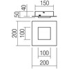 Lubinis šviestuvas 16W LED paviršinis šviestuvas TATAMI, baltas, 3000/4000/6500K