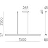 Pakabinamas šviestuvas 22W LED pakabinamas linijinis šviestuvas ALMA, medžio/juodos sp., 2700/3000K, C4036070WAL