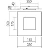 Lubinis šviestuvas 28W LED paviršinis šviestuvas TATAMI, baltas, 3000/4000/6500K