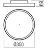 Lubinis šviestuvas 30W LED paviršinis šviestuvas DAMA, juodas, 3000/4000/5000K, 35cm, 01-3753